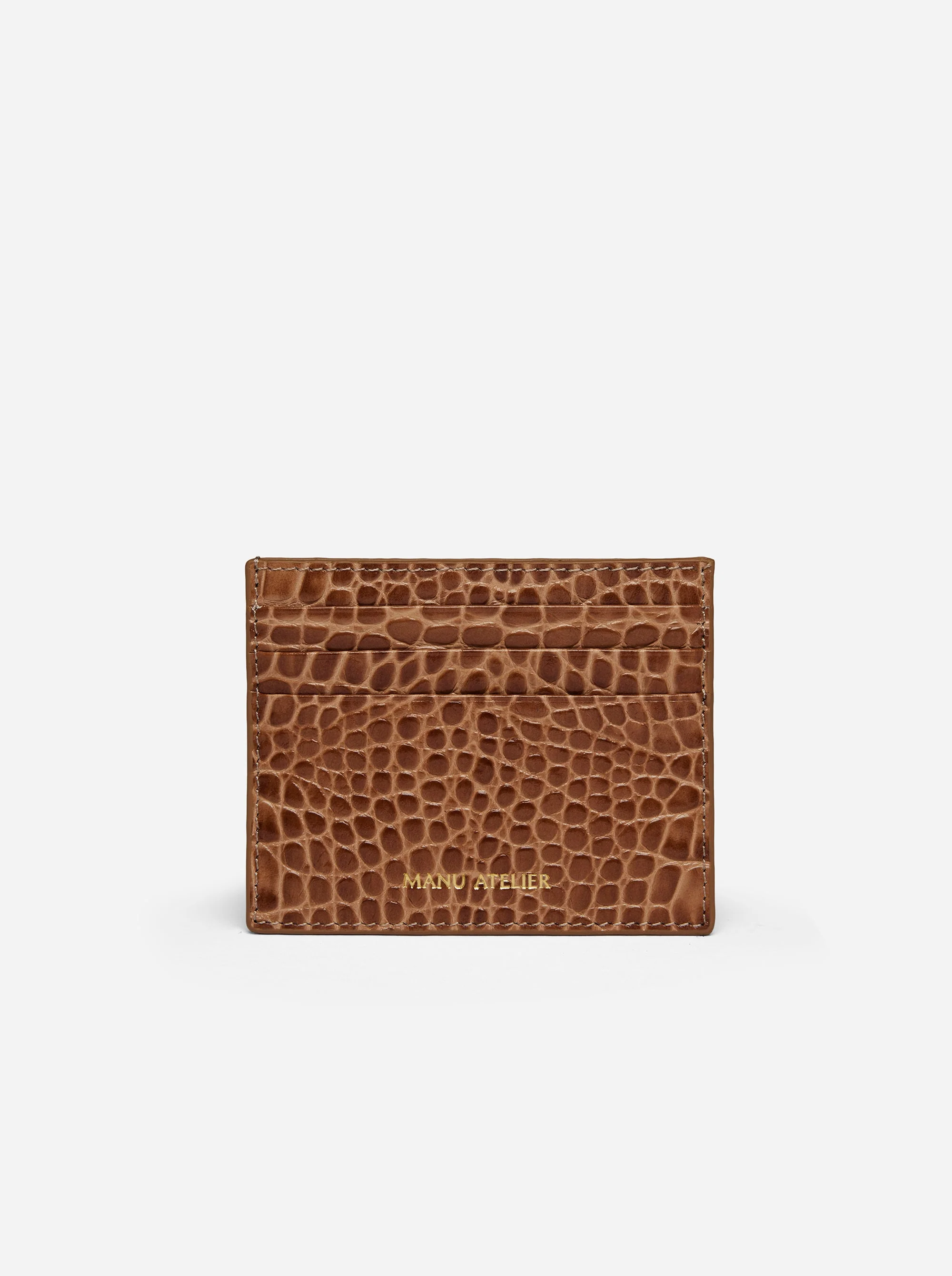Manu Cardholder Mocha Croc