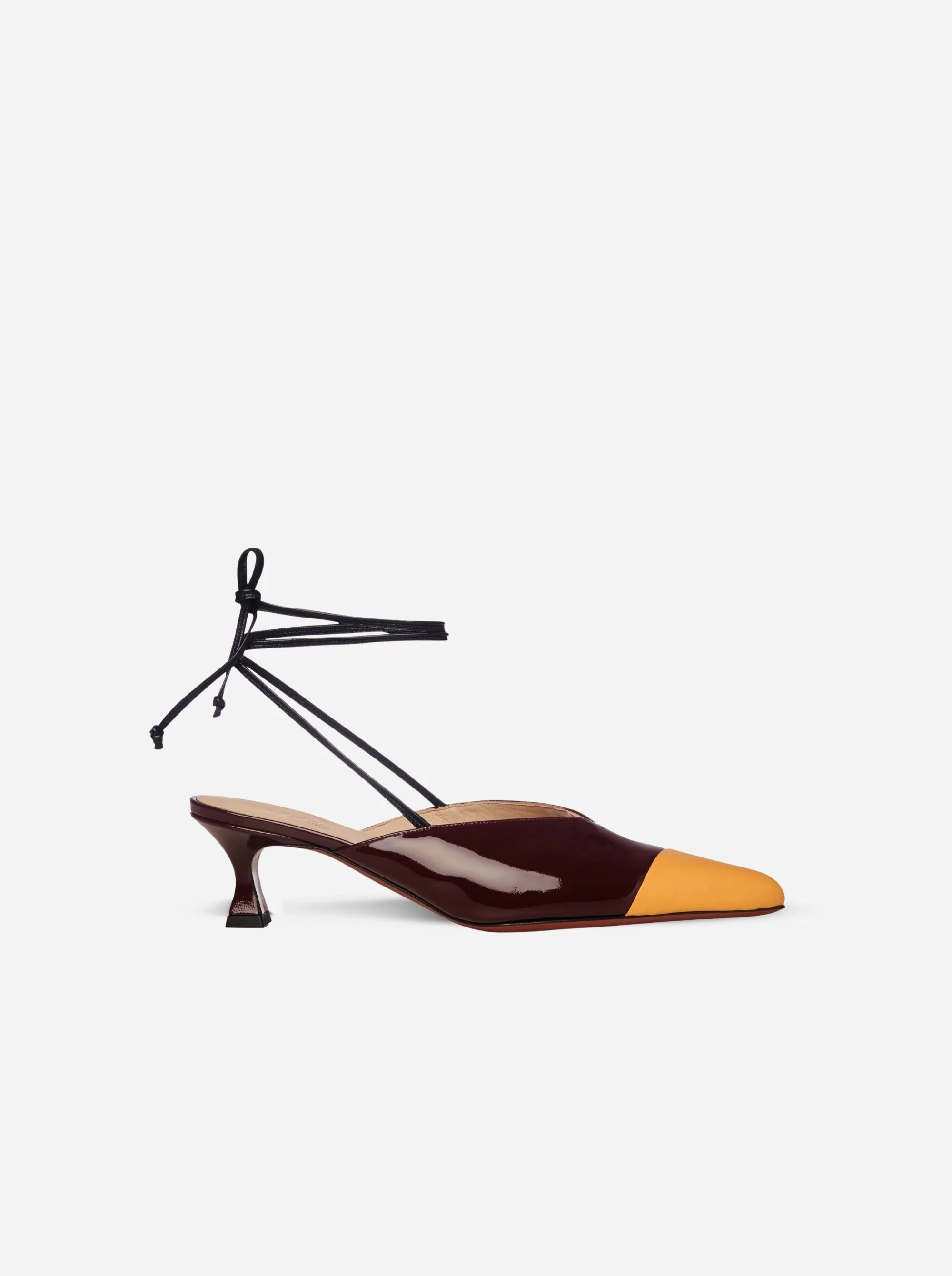 Mule Burgundy & Yellow